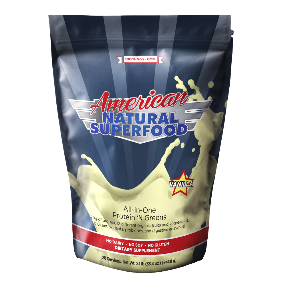 American Super Food 28-Day Supply, Protein & Greens Formula for Weight Management, Energy, And Meals On The Go